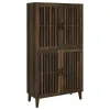 Coaster Fine Furniture 950335 Elouise - 4 Door Engineered Wood Tall Accent Cabinet - Dark Pine