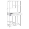 Coaster Fine Furniture 182034 Figueroa - 5-Shelf Wine Storage Bar Cabinet - White High Gloss