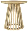 Coaster Fine Furniture 710607 Touhy - Round Solid Wood End Side Table - Natural Mango