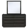Coaster Fine Furniture 222493M Leandro - 8-Drawer Bedroom Dresser With Mirror - Burnished Black