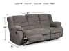 Ashley Furniture 9860688 Tulen - Reclining Sofa - Gray
