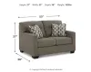Ashley Furniture 3100535 Mahoney - Loveseat - Chocolate