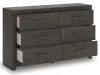 Ashley Furniture B3789/31/36/46/53/83 Prendonea - 5 Pc. - Dresser, Mirror, Chest, Twin Panel Bed - Charcoal