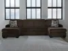 Ashley Furniture PC35603S3 Ashley Furniture PC35603S3 Kimlee - 3-Piece Sectional With Double Chaise - Chocolate