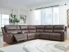Ashley Furniture PCU12001S5 Bleckley - 6-Piece Power Reclining Sectional With LAF And RAF Recliners - Espresso