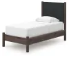 Ashley Furniture PCB2614B8 Ashley Furniture PCB2614B8 Pamytta - Twin Upholstered Panel Platform Bed - Brown