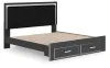 Ashley Furniture PCB3380B11 Ashley Furniture PCB3380B11 Zuraleus - King Upholstered Panel Platform Storage Bed - Black