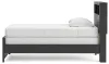 Ashley Furniture PCB1118B12 Broachmyn - Twin Bookcase Bed - Black / Gray