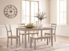 Ashley Furniture PCD403-325 Harperfeld - Dining Room Table Set (Set of 6) - Natural / Gray