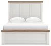 Ashley Furniture B4615B14 Ashley Furniture B4615B14 Savonport - Queen Panel Bed With 2 Under Bed Storage Units - White / Brown