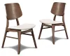 New Classic D1651-20 Oscar - Wood Back Chair (Set of 2) - Walnut