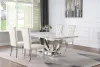 CoasterElevations 111101-S5W Kerwin - 5 Piece Rectangular Dining Table Set - White And Chrome