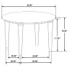 Coaster Fine Furniture 703718 Aldis - Round Marble Top Coffee Table - White And Natural