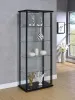 CoasterEveryday 950170 Delphinium - 5-Shelf Clear Glass Curio Display Cabinet - Black