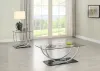 Coaster Fine Furniture 704988-S2 Danville - 2 Piece Glass Top Coffee And End Table Set - Chrome