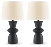 Ashley Furniture L243354 Scarbot - Paper Table Lamp (Set of 2) - Distressed Black
