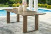Ashley Furniture P671-625 Serene Bay - Rectangular Dining Table With Umbrella Option - Dark Brown