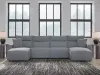 Ashley Furniture 65906S11 Ashley Furniture 65906S11 Modmax II - 4-Piece Power Reclining Sectional With Double Chaise - Salt And Pepper