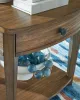 Ashley Furniture T513-3 Ashley Furniture T513-3 Burkbyer - Rectangular End Table - Brown