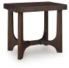 Ashley Furniture T438-3 Ashley Furniture T438-3 Korestone - Rectangular End Table - Dark Brown