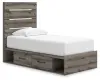 Ashley Furniture PCB2405B18 Ashley Furniture PCB2405B18 Graystorm - Twin Panel Storage Bed - Brown Gray