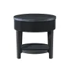 New Classic T3881-20 Tate - Round One Drawer End Table - Black