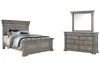 Pulaski Furniture P091-BR-K3-KIT3 Pulaski Furniture P091-BR-K3-KIT3 Madison Ridge - King Panel Bed And Drawer Dresser With Framed Mirror - Heritage Taupe
