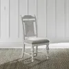 Liberty Furniture 237-C9101S River Place - Panel Back Side Chair - Riverstone White & Tobacco