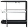 CoasterEssence 101063 Adolfo - Rectangular 2-Tier Home Bar Table - Black High Gloss