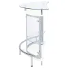 CoasterEssence 101066 Amarillo - Freestanding Glass Top Home Bar Wine Cabinet - White