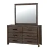 Furniture of America CM7382M Rexburg - Mirror - Wire - Brushed Rustic Brown