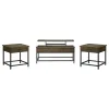 Coaster Fine Furniture 723778-S3 Byers - 3 Piece Lift Top Coffee And End Table Set - Brown Oak