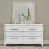 Liberty Furniture 781-BR-DM Reflections - Dresser & Mirror - Pearl White / Rhinestone