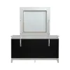 Liberty Furniture 781-BR-DM Reflections - Dresser & Mirror - Pearl White / Rhinestone