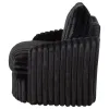 Coaster Fine Furniture 902542 Sarco - Corduroy Upholstered Swivel Accent Arm Chair - Black