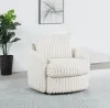 Coaster Fine Furniture 902541 Sarco - Corduroy Upholstered Swivel Accent Arm Chair - Ivory