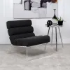 Coaster Fine Furniture 903162 Serreta - Boucle Upholstered Armless Acrylic Chair - Black
