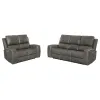 Coaster Fine Furniture 603431PPP-S2 Brickston - 2 Piece Triple Power Reclining Sofa Set - Charcoal
