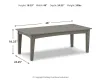 Ashley Furniture P802-701 Visola - Rectangular Cocktail Table - Gray