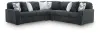Ashley Furniture 98105S5 Ashley Furniture 98105S5 Midnight-Madness - 3-Piece Sectional - Gunmetal