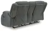 Ashley Furniture PC2140596 Observation - Double Reclining Power Loveseat With Console - Steel