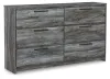 Ashley Furniture B221/31/35/46/50/84S/87/89/B100-12 Baystorm - Full Panel Bed With 4 Storage Drawers - 8 Pc. - Dresser, Mirror, Chest, Full Bed - Gray
