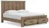 Ashley Furniture PCB2844B7 Ashley Furniture PCB2844B7 Oliandon - King Panel Storage Bed - Light Brown