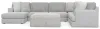 Jackson Furniture Industries 3303/30/72/75/28-18 Jackson Furniture Industries 3303/30/72/75/28-18 Logan - 3 Piece Sectional With Comfort Coil Seating And Included Cocktail Ottoman And 9 Accent Pillows (Left Side Facing Chaise) - Moonstruck