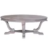 Liberty Furniture 154-OT1010 Greystone Mill - Oval Cocktail Table - Stone White Wash / Wirebrush Distressing
