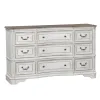 Liberty Furniture 244-BR34 Magnolia Manor - 9 Drawer Dresser - Antique White