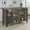 CoasterEssence 182105 Bellemore - Freestanding Home Bar Wine Cabinet - Gray Driftwood