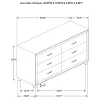 CoasterEveryday 223373 Melody - 6-Drawer Upholstered Dresser - Pacific Blue