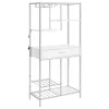 Coaster Fine Furniture 182034 Figueroa - 5-Shelf Wine Storage Bar Cabinet - White High Gloss