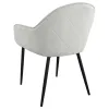 Coaster Fine Furniture 115592 Emma - Fabric Upholstered Dining Arm Chair (Set of 2) - Fog Gray